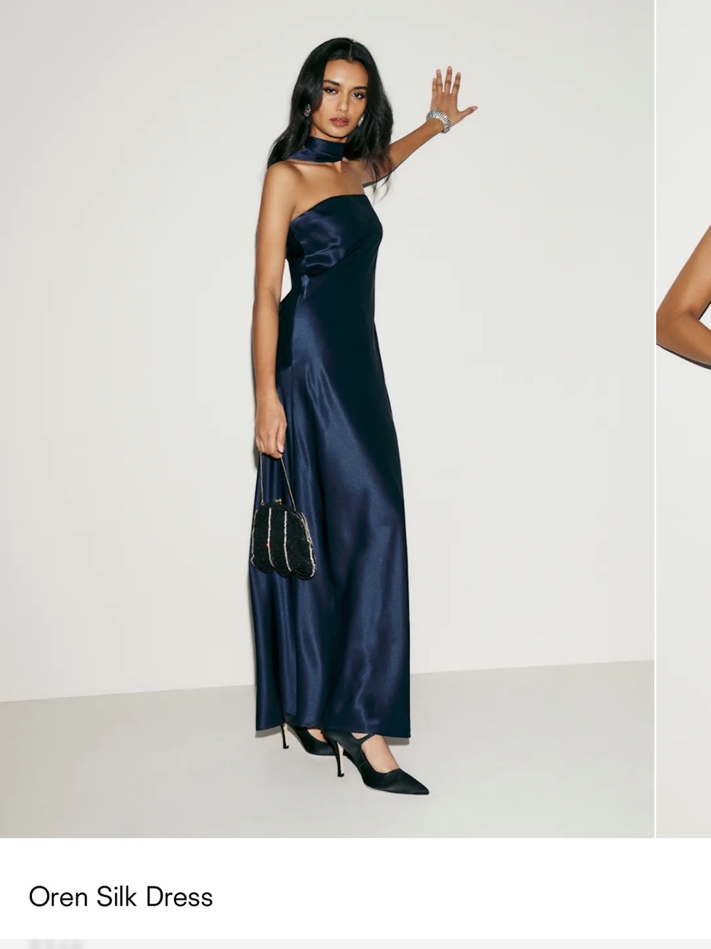 Reformation Oren Strapless Silk Dress